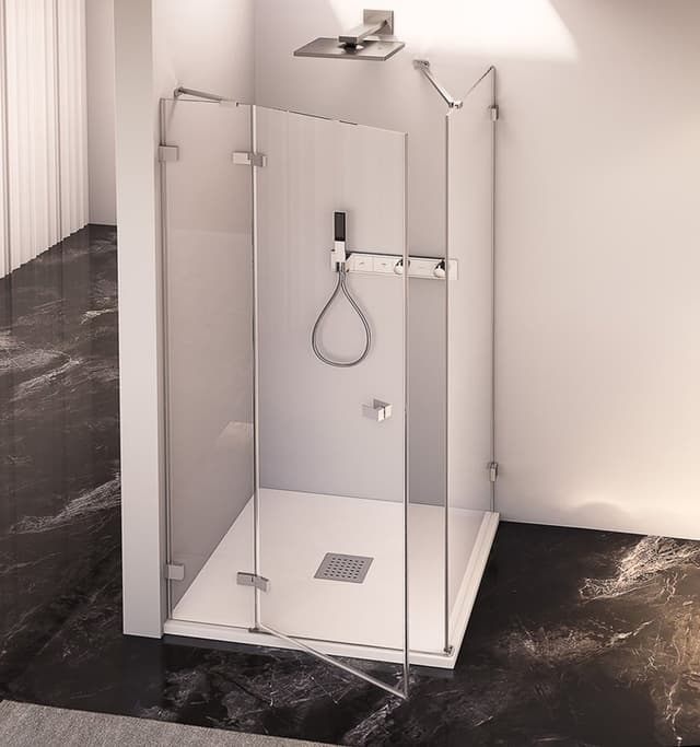 FORTIS EDGE drzwi prysznicowe bez profilu 1100mm, szkło czyste, lewe