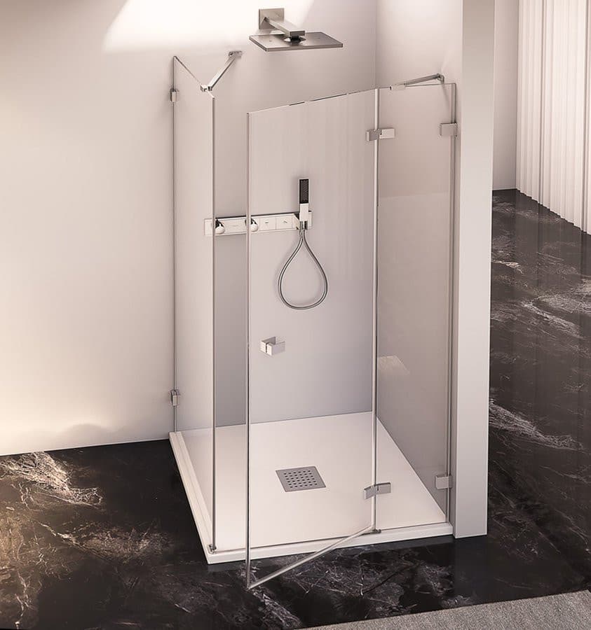 FORTIS EDGE drzwi prysznicowe bez profilu 800mm, szkło czyste, prawe