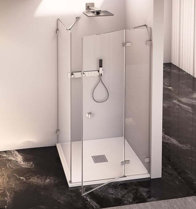 FORTIS EDGE drzwi prysznicowe bez profilu 1100mm, szkło czyste, prawe