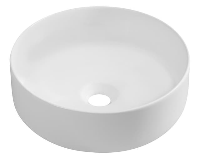 INFINITY ROUND umywalka nablatowa ceramiczna 36 cm biały mat