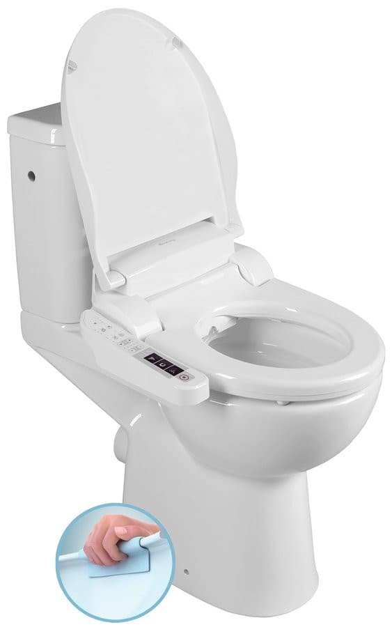 HANDICAP WC deska podnoszona z elektronicznym bidetem BLOOMING EKO PLUS, Rimless, biały