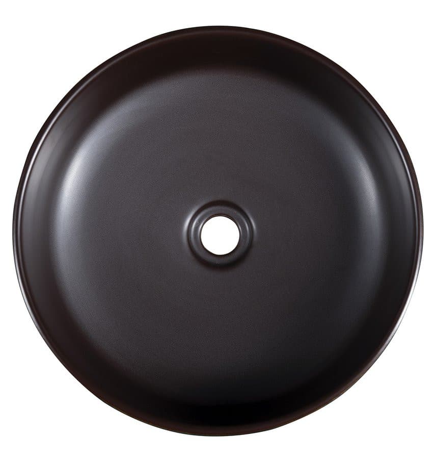 PRIORI umywalka ceramiczna nablatowa Ø 41 cm niebiesko-brązowa