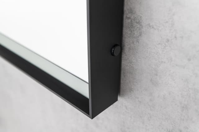 Lustro SORT LED z oświetleniem, prostokątne 60x80 cm, bezdotykowy czujnik IR, czarny mat