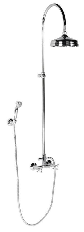 ANTEA zestaw prysznicowy z podłączeniem do baterii, deszczownia, słuchawka prysznicowa, chrom