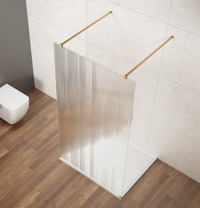 VARIO GOLD MATT jednoczęściowa kabina przysznicowa Walk-In, szkło nordic, 1100 mm