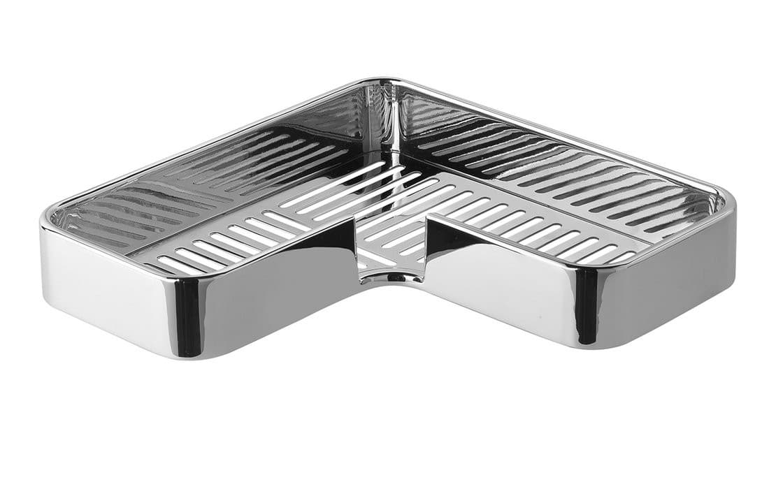 IL GIGLIO półka narożna do kabiny prysznicowej chrom 255x42x255 mm