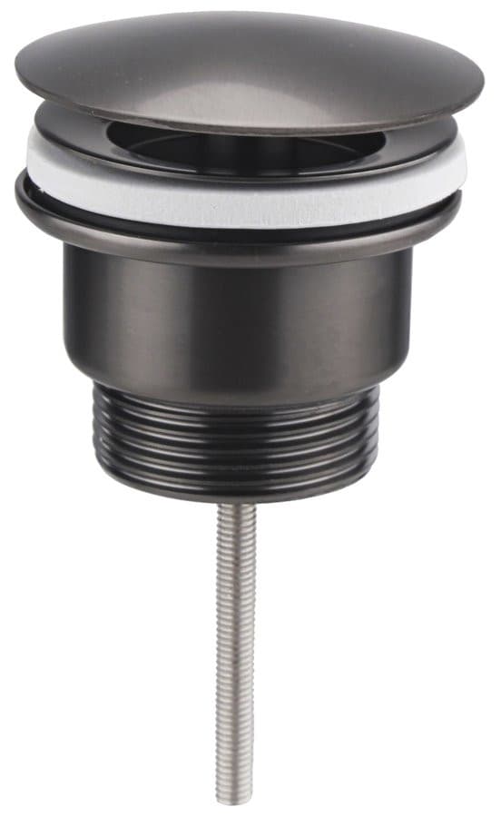 Odpływ umywalkowy, 5/4 niezamykany, 10-55mm, duży korek, gun metal