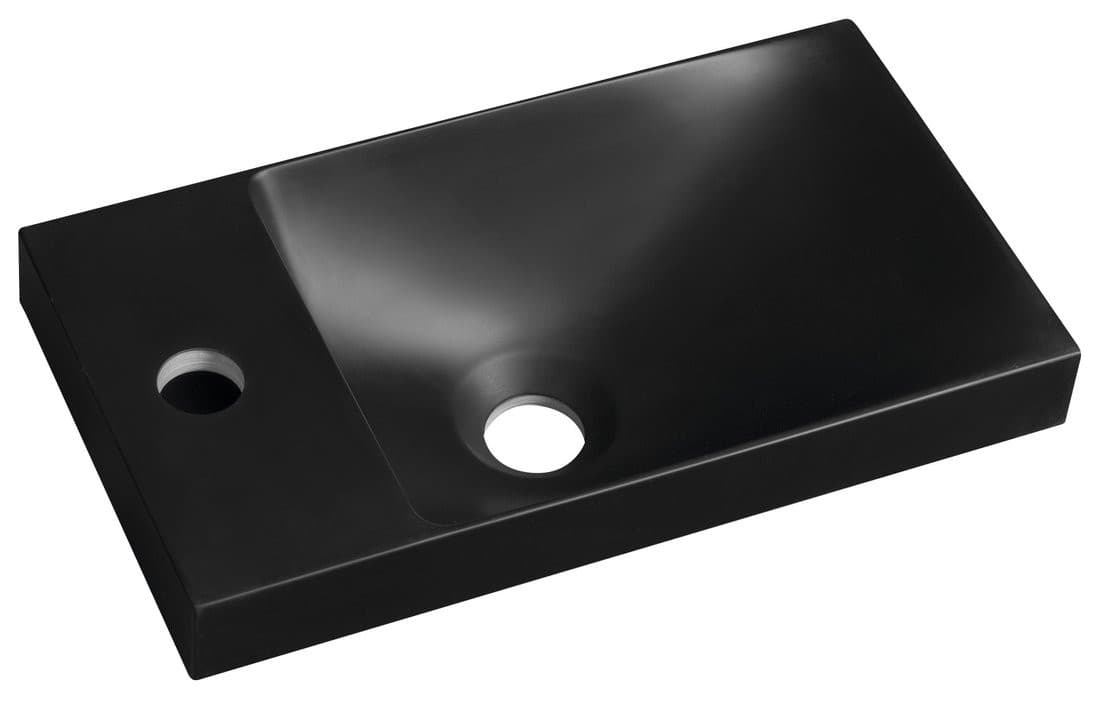 Umywalka kompozytowa meblowa Sapho 40x22 cm czarny mat