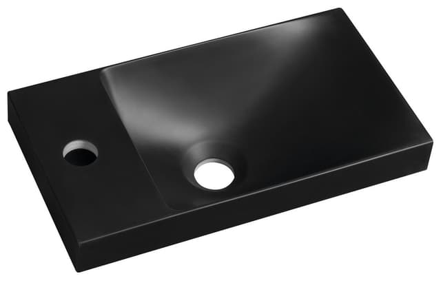 Umywalka kompozytowa meblowa Sapho 40x22 cm czarny mat