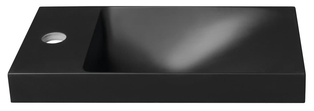 Umywalka kompozytowa meblowa Sapho 40x22 cm czarny mat