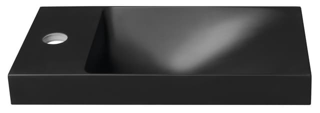 Umywalka kompozytowa meblowa Sapho 40x22 cm czarny mat