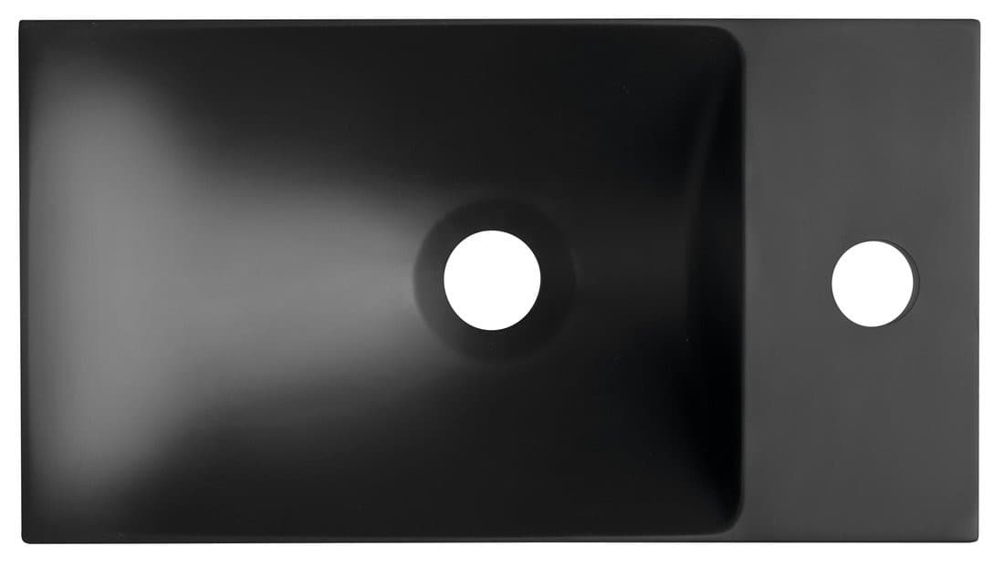 Umywalka kompozytowa meblowa Sapho 40x22 cm czarny mat