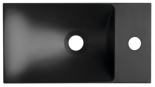 Umywalka kompozytowa meblowa Sapho 40x22 cm czarny mat