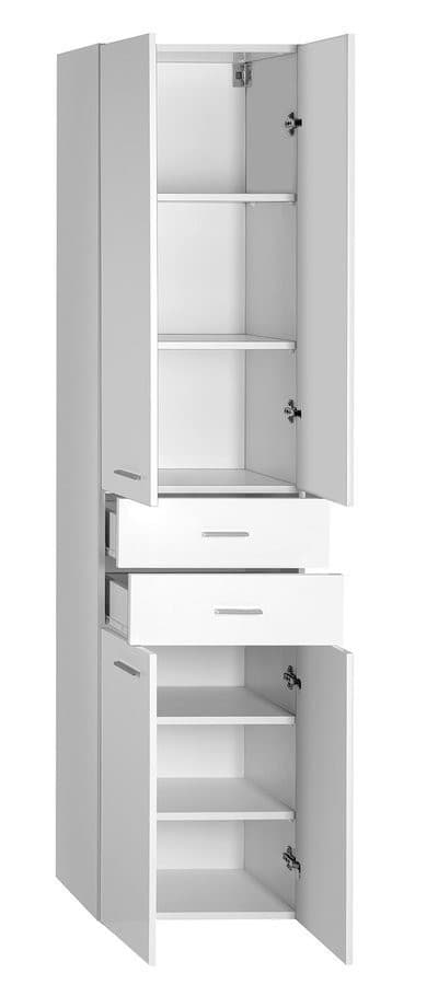 ZOJA/KERAMIA FRESH szafka wysoka, z szufladami 50x184x29cm, biała