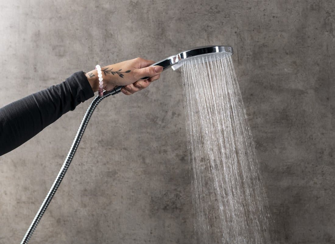 Słuchawka prysznicowa z masażem, 3 tryby, Ø 120 mm, ABS czarny mat