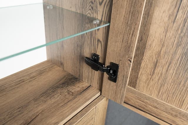 BLUM zawias meblowy, nakładany z soft close i zaślepkami, onyks czarny