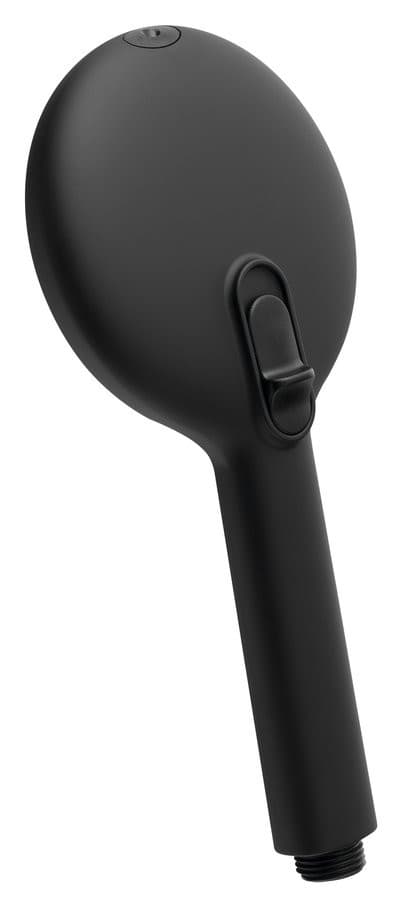 Główka prysznicowa z masażem, 3 tryby natrysku, silikonowe dysze, 120 mm, ABS/czarny mat