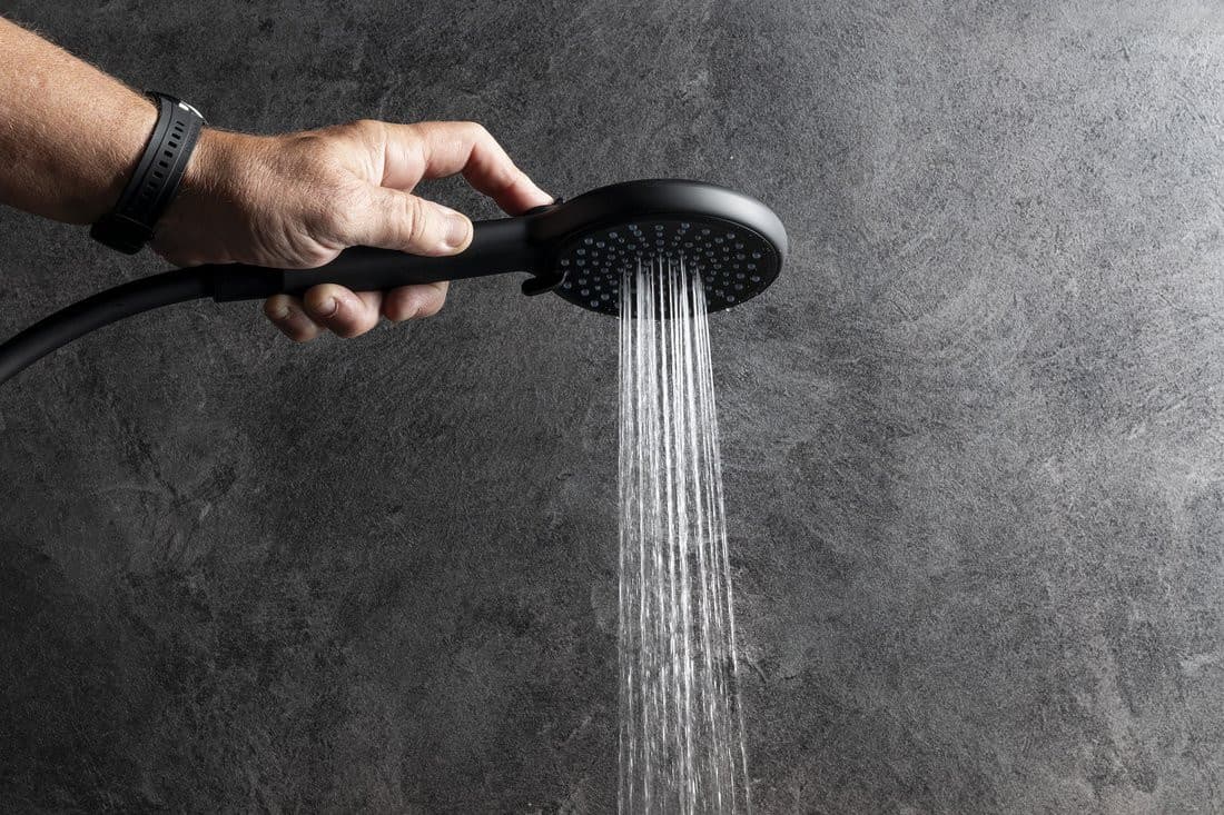 Główka prysznicowa z masażem, 3 tryby natrysku, silikonowe dysze, 120 mm, ABS/czarny mat