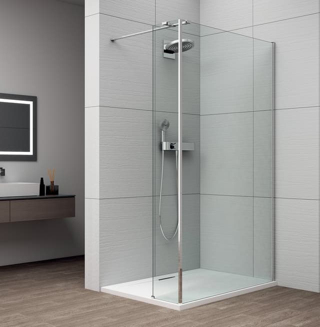 ESCA CHROME jednoczęściowa kabina prysznicowa Walk-In (1100 mm)