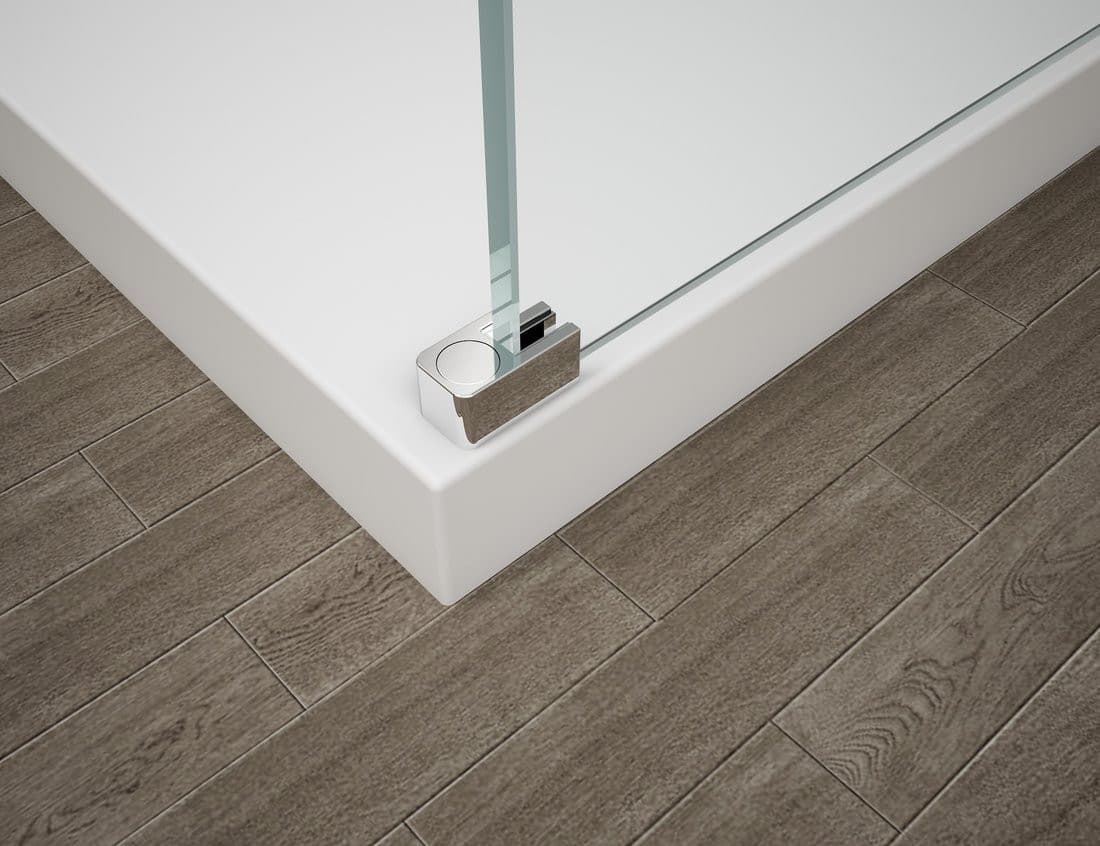 ESCA CHROME kabina prysznicowa Walk-In jednoczęściowa 800 mm szkło mleczne