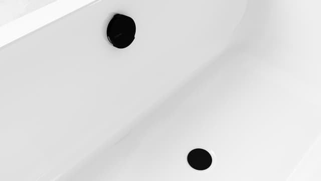 Zestaw odpływowy z napełnianiem 1000mm czarny matowy