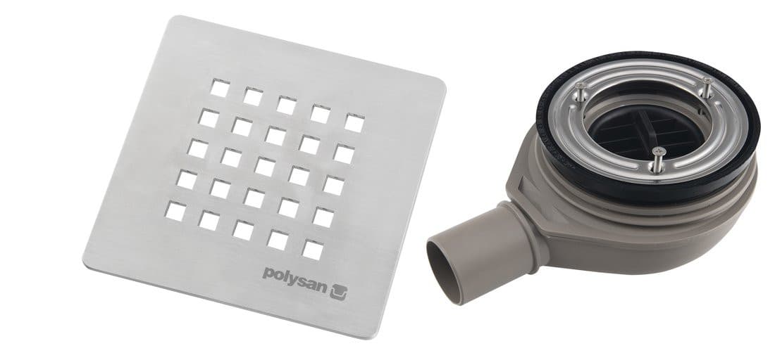 Syfon do brodzików TRENECA 90mm DN40 stal nierdzewna