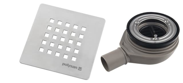 Syfon do brodzików TRENECA 90mm DN40 stal nierdzewna