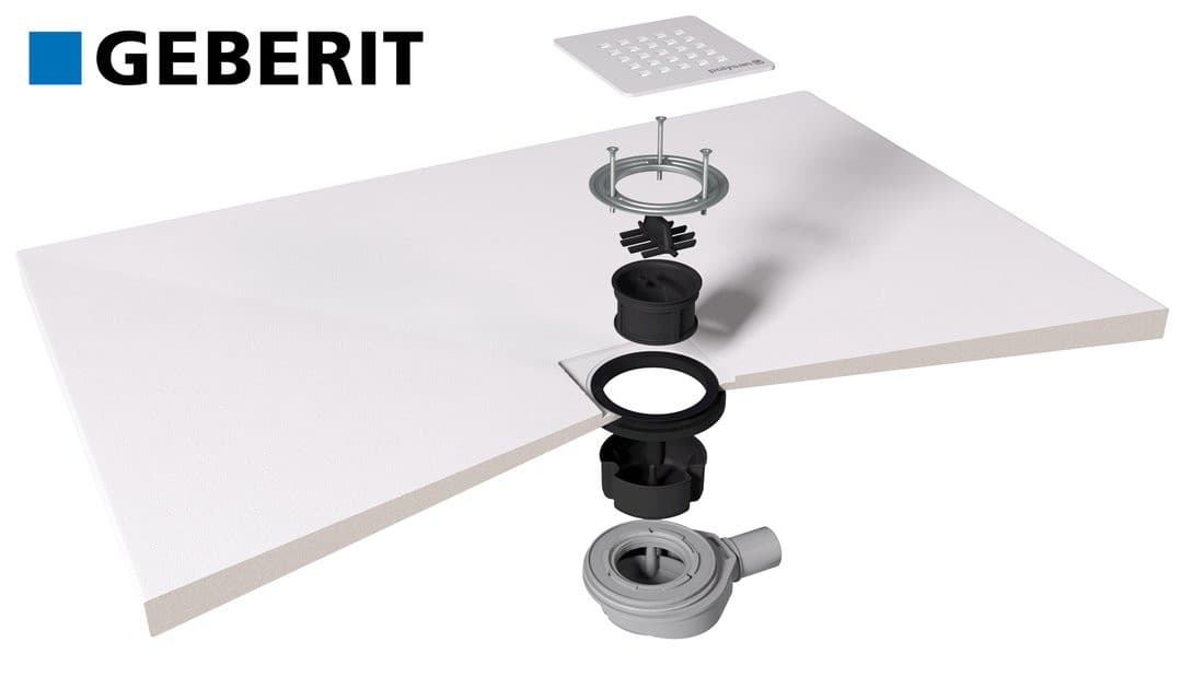 TRENECA syfon do brodzików DN40 90 mm z beżowym korkiem