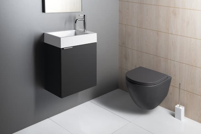 ARIANA kompozytowa umywalka 50x25 cm z baterią prawej strony