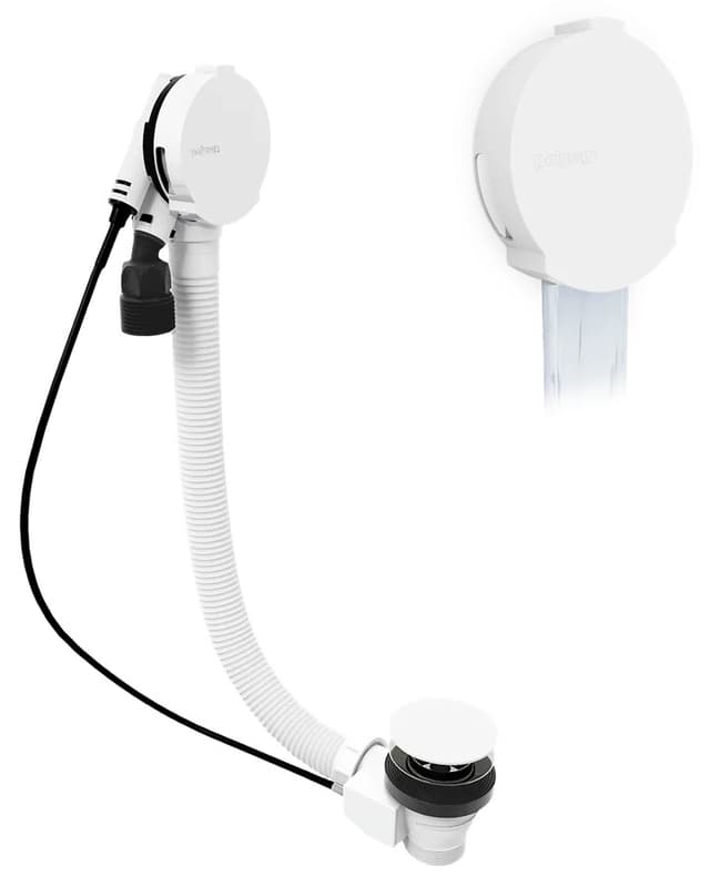 MARBLE automatyczny odpływ z napełnianiem 800mm biały