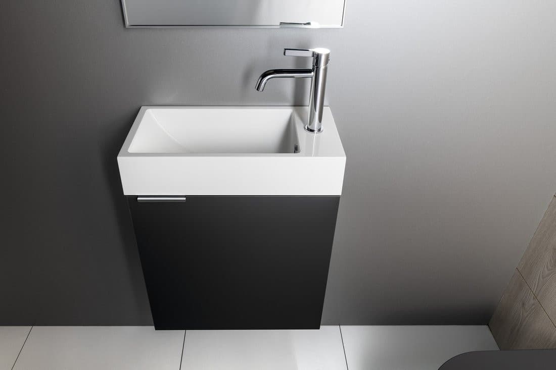 ARIANA kompozytowa umywalka 50x25 cm z baterią prawej strony