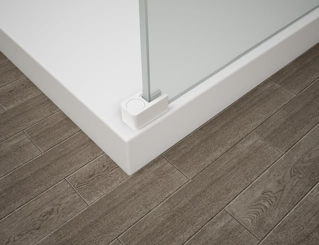 ESCA WHITE MATT jednoczęściowa kabina przysznicowa Walk-In, szkło mleczne, 1000 mm