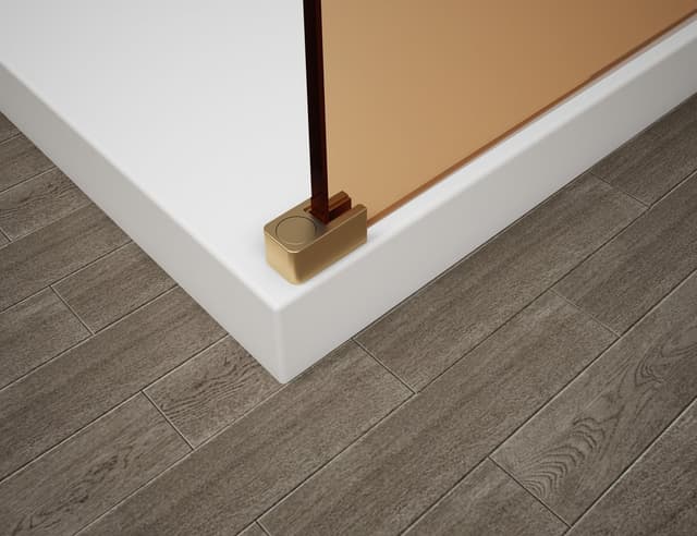 ESCA GOLD MATT jednoczęściowa kabina przysznicowa Walk-In, szkło matowe, 1100 mm