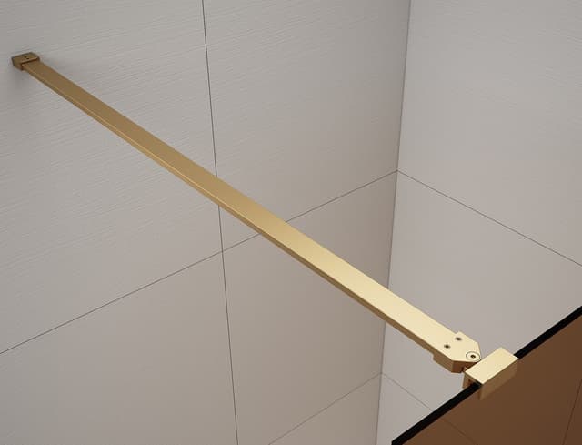 ESCA GOLD MATT jednoczęściowa kabina przysznicowa Walk-In, szklo dymione, 1500 mm