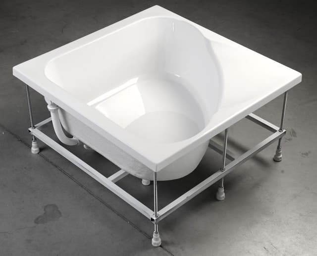 CARMEN głęboki brodzik prysznicowy 90x90x30 cm ze stelażem, biały