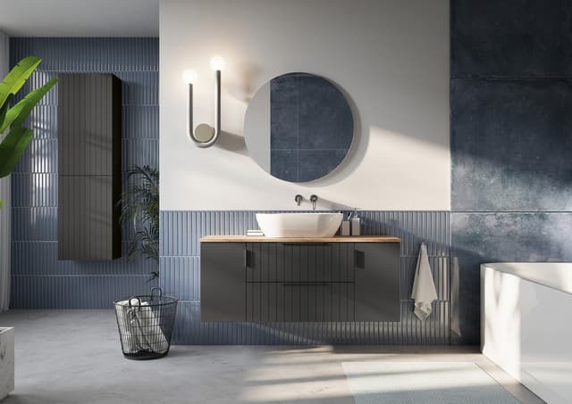 ESPACE słupek wysoki 50x172x32cm, 2 drzwiczki, lewy/prawy, carina strip