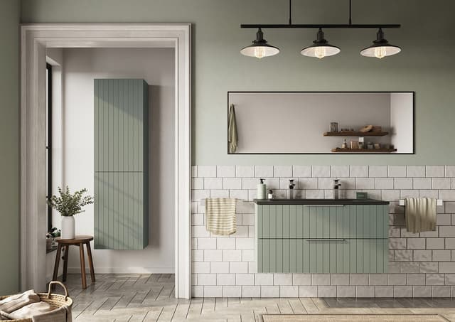 ESPACE słupek wysoki 50x172x32cm, 2 drzwiczki, lewy/prawy, verde strip