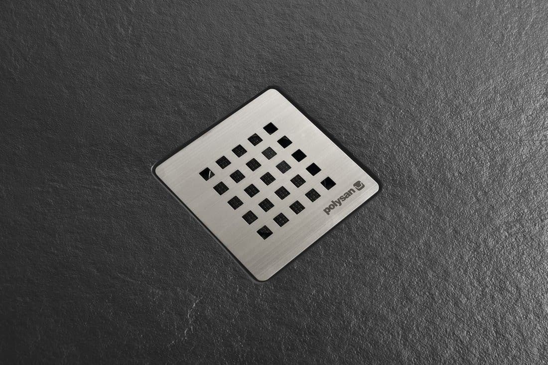 TRENECA brodzik kompozytowy z możliwością docinania 90x90cm, czarny mat