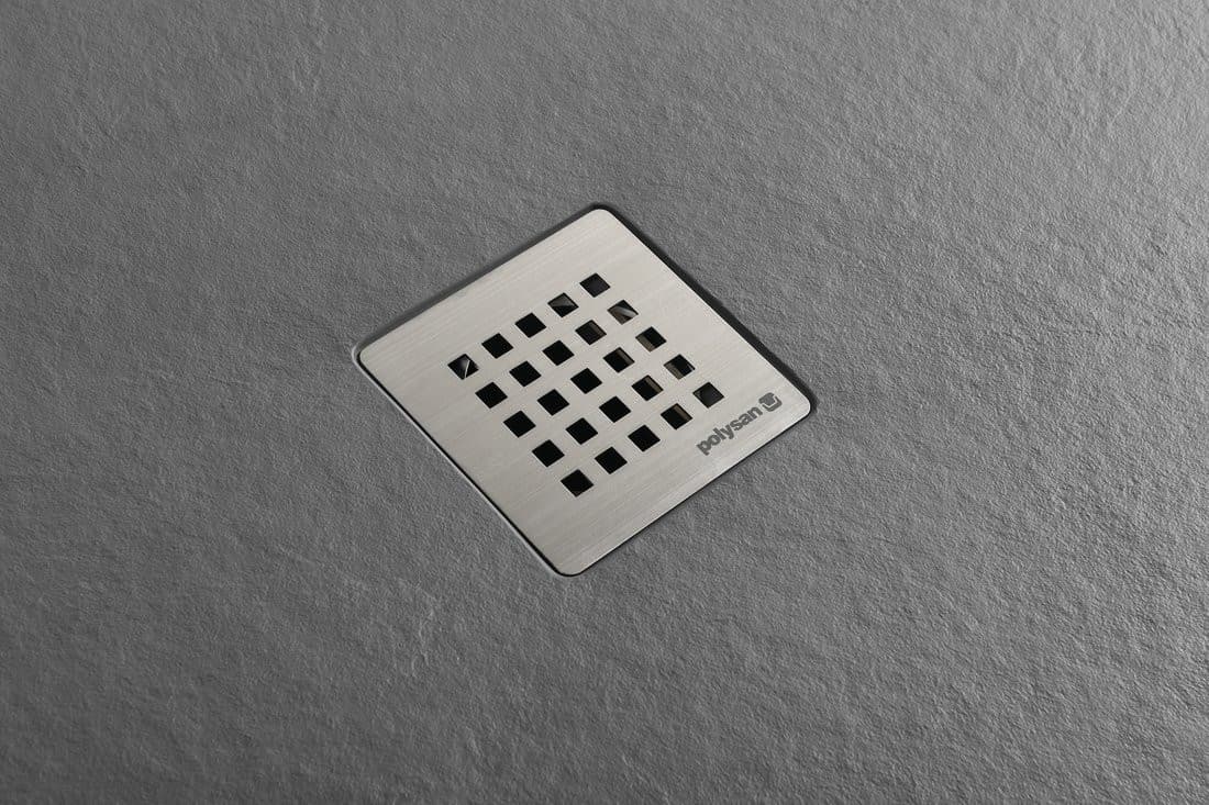 TRENECA brodzik kompozytowy z możliwością docinania 110x90cm, szary mat