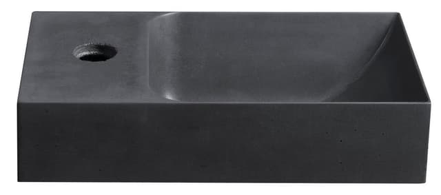 Umywalka betonowa PICCOLINO antracyt 30,8x17 cm, bateria lewa