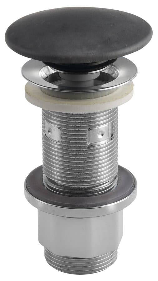 Korek umywalkowy 5/4 klik-klak antracyt z betonowym grzybkiem