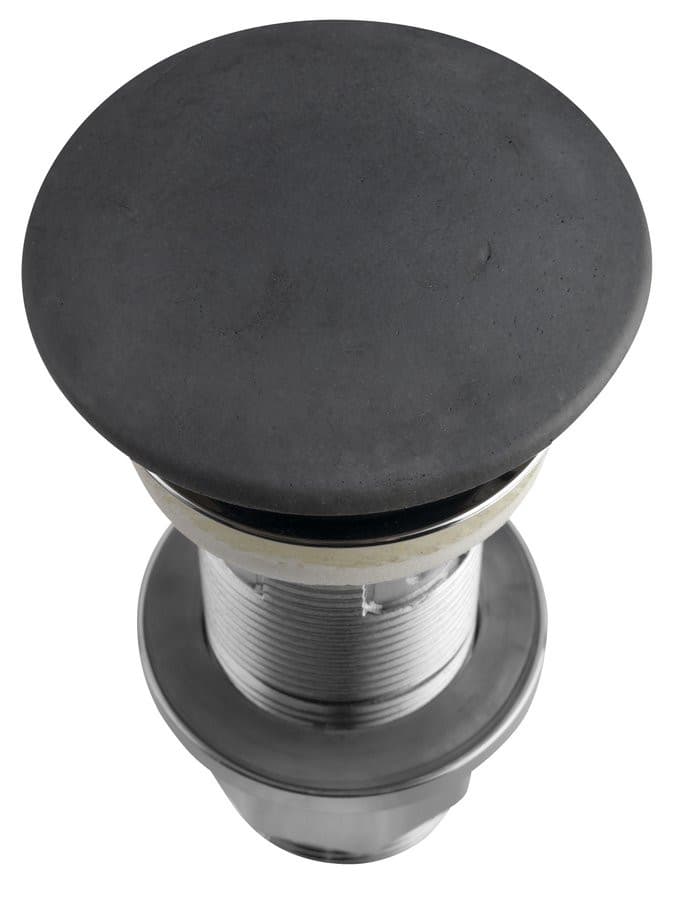 Korek umywalkowy 5/4 klik-klak antracyt z betonowym grzybkiem