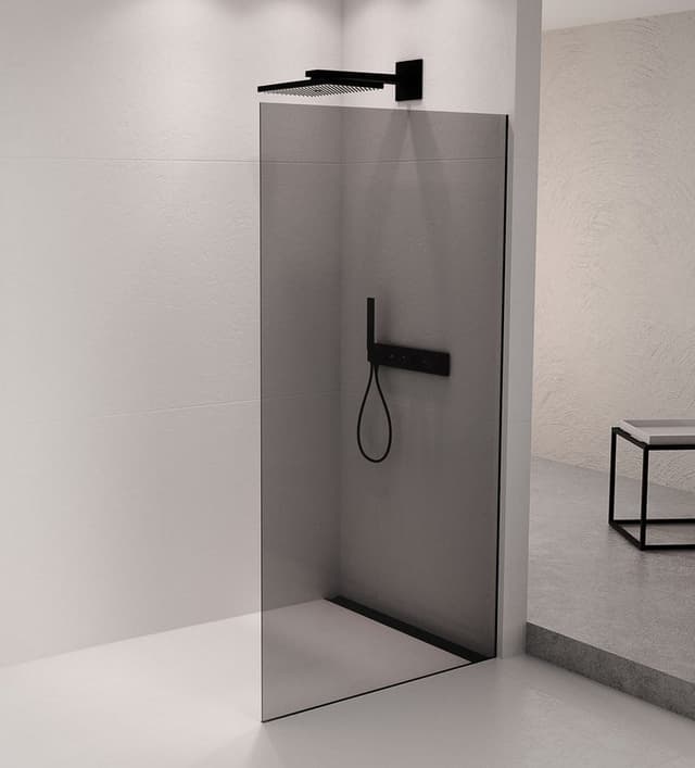 ARCHITEX zestaw mocowania szkła ściana-podłoga 1610x2105mm czarny mat