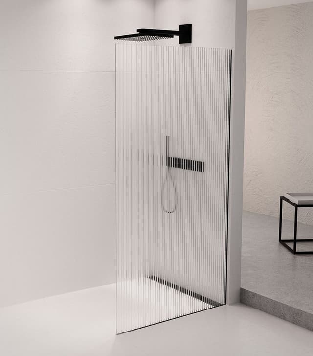 ARCHITEX zestaw mocowania szkła ściana-podłoga 1610x2105mm czarny mat