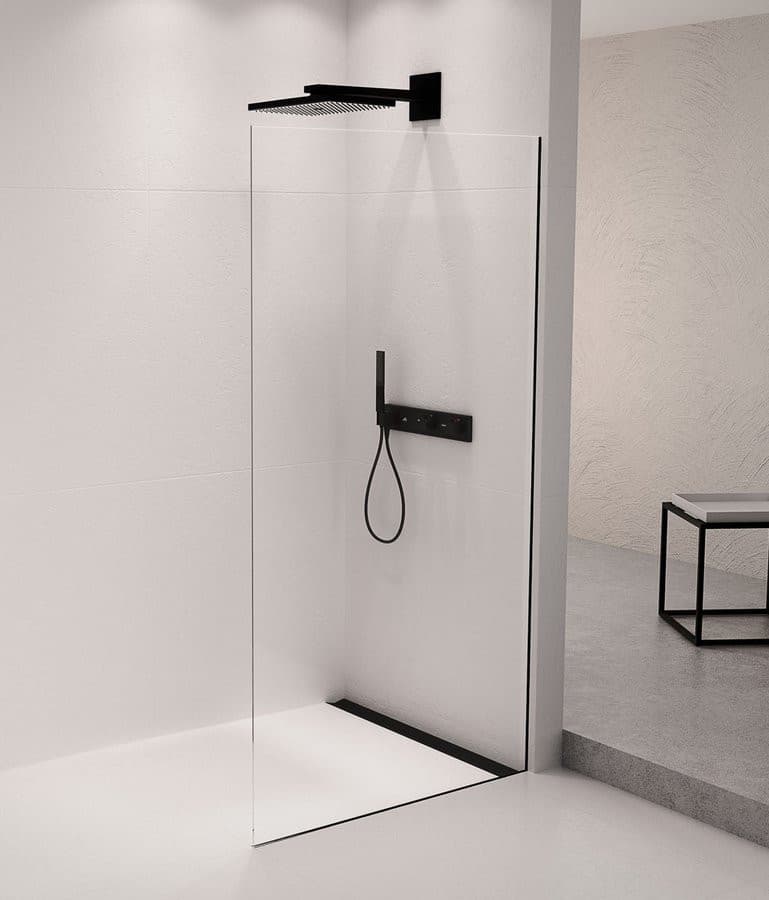 ARCHITEX zestaw mocowania szkła ściana-podłoga 1610x2105mm czarny mat