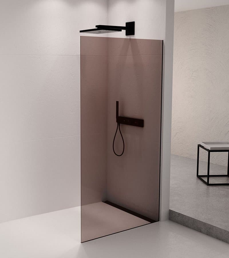 ARCHITEX zestaw mocowania szkła ściana-podłoga 1610x2105mm czarny mat