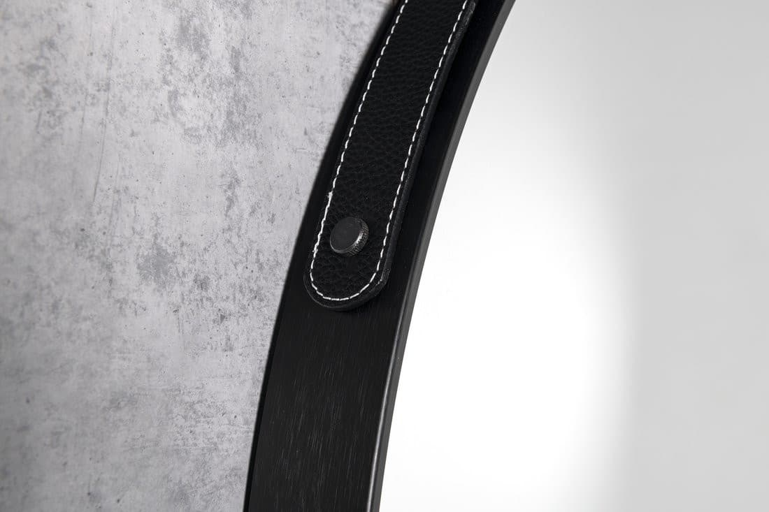 STAGO okrągłe lustro śr. 60 cm z czarnym paskiem antykorozyjne