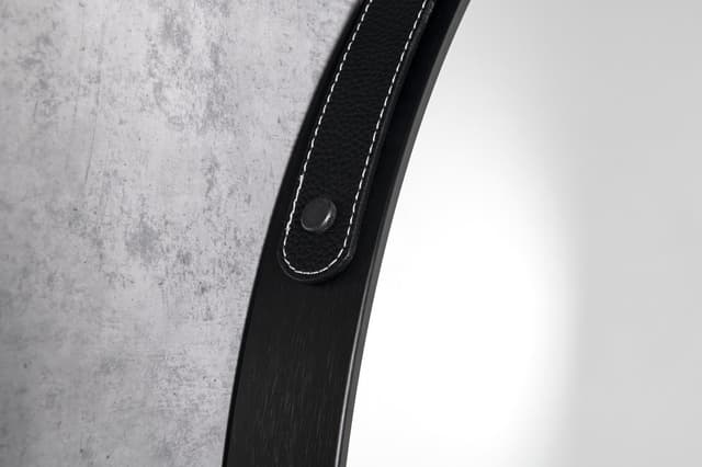 STAGO okrągłe lustro śr. 60 cm z czarnym paskiem antykorozyjne