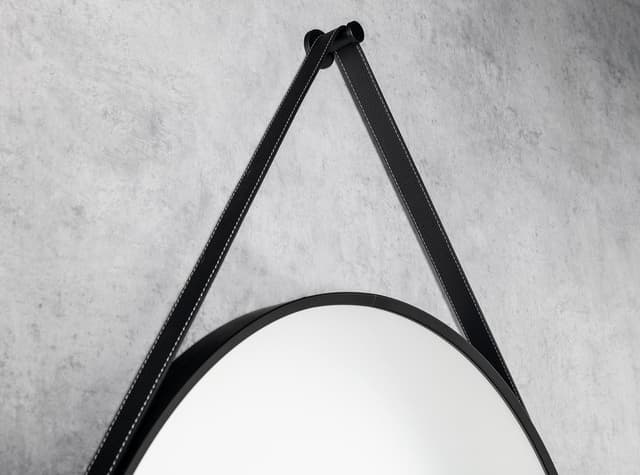 STAGO okrągłe lustro śr. 60 cm z czarnym paskiem antykorozyjne