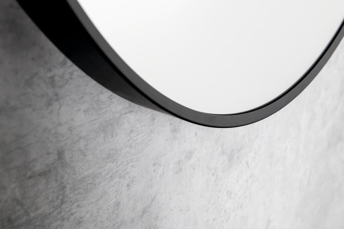 STAGO okrągłe lustro śr. 60 cm z czarnym paskiem antykorozyjne